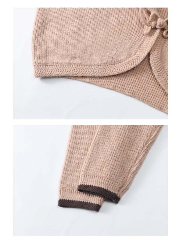 Blush Embroidered Collar Knit Cardigan