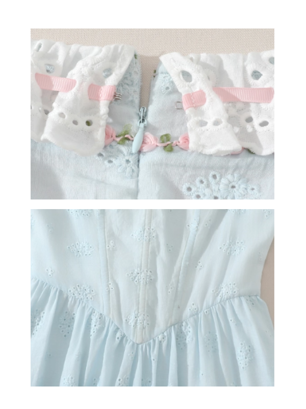 Pale Blue Reverie Lace Dress