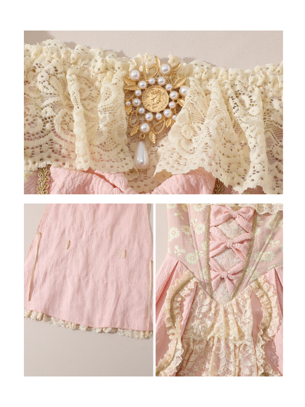 Pink Rococo Lace Fairytale Dress