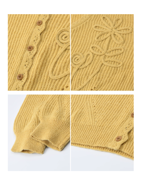 Golden Meadow Knit Camisole & Cardigan Set