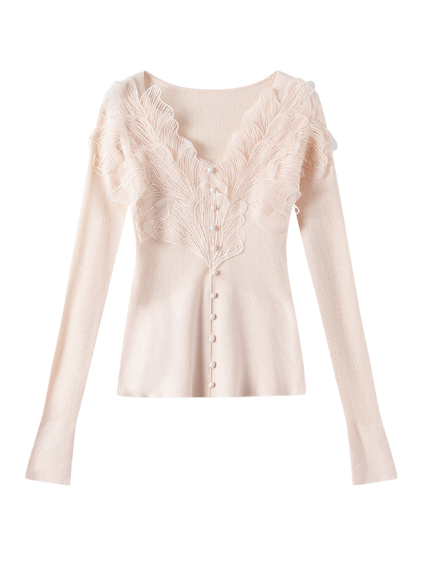 Delicate Ruffled Fairy Floral Cardigan