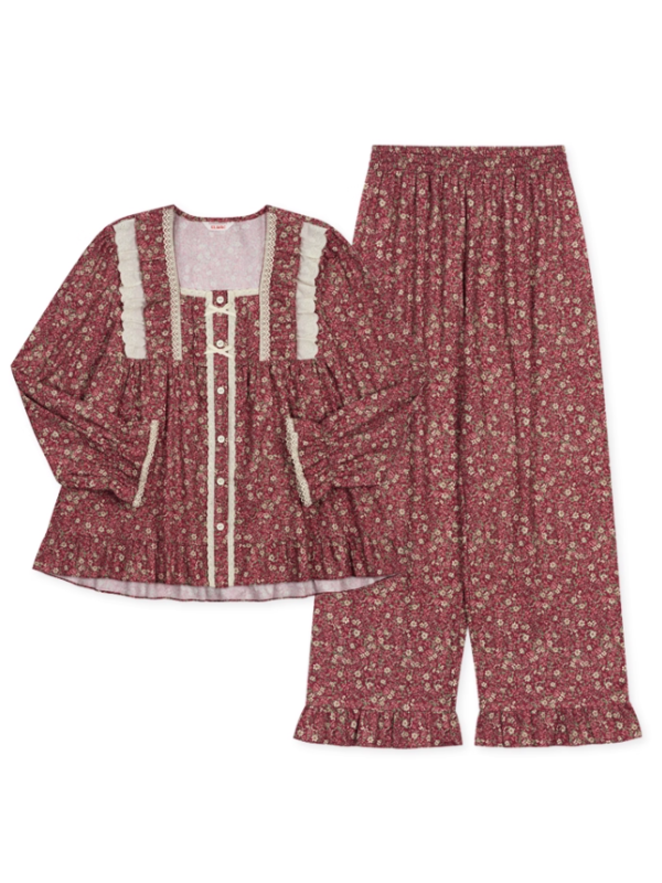 Rose Garden Vintage Lace Loungewear Set