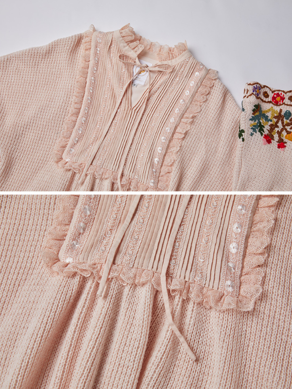 Floral Embroidered Vintage Cottage Dress