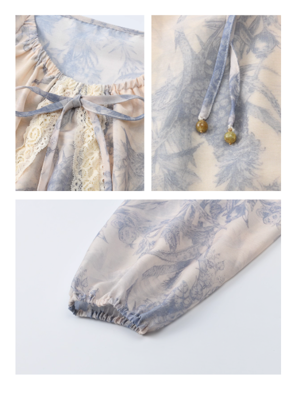 Blue Garden Vintage Dress