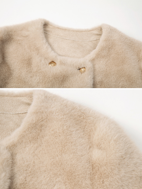 Luxe Faux Fur Cream Coat