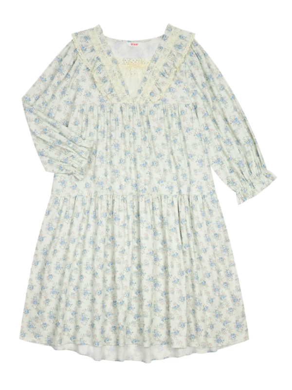 Blue Garden Vintage Lace Nightgown