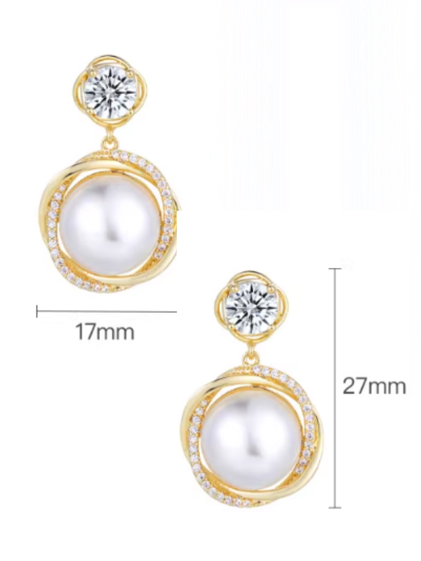 Classic Winding Pearl Earrings