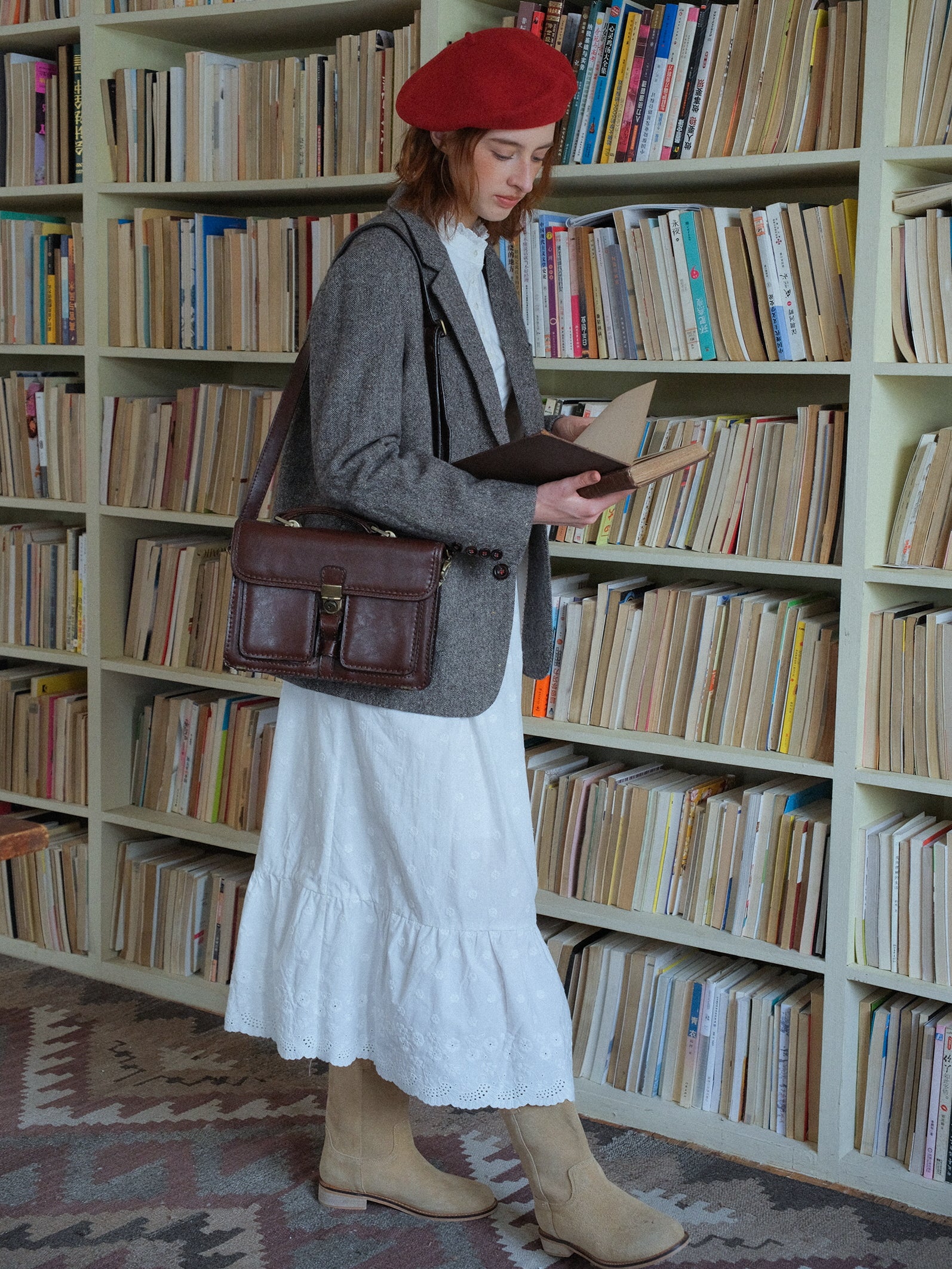 Vintage Embroidered Cotton Maxi Dress