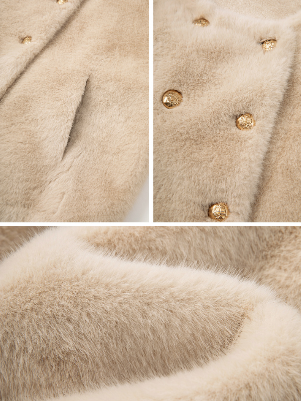 Luxe Faux Fur Cream Coat