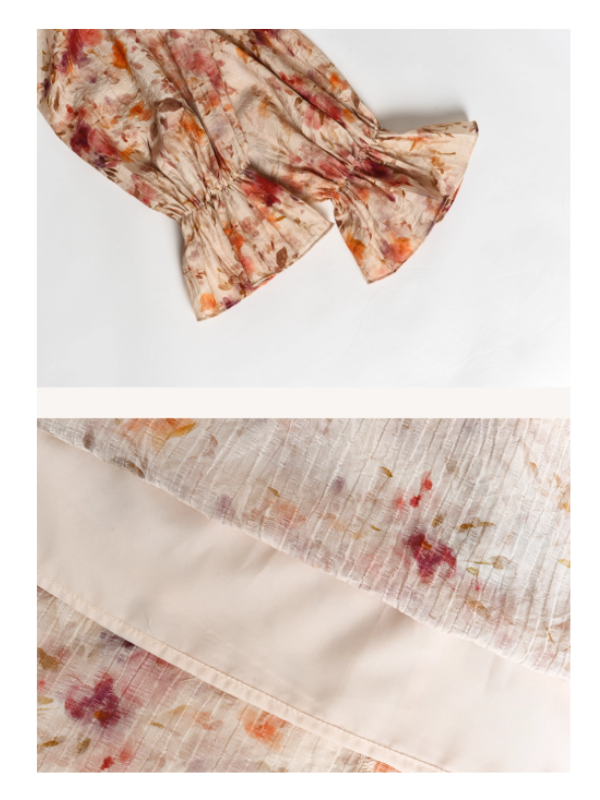 Pink Blossom Ruffle Vintage Dress