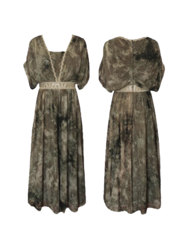 Forest Muse Vintage Embroidered Fairy Dress