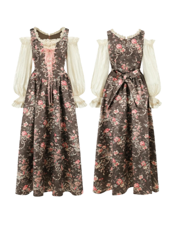 Antique Rose Woodland Corset Dress