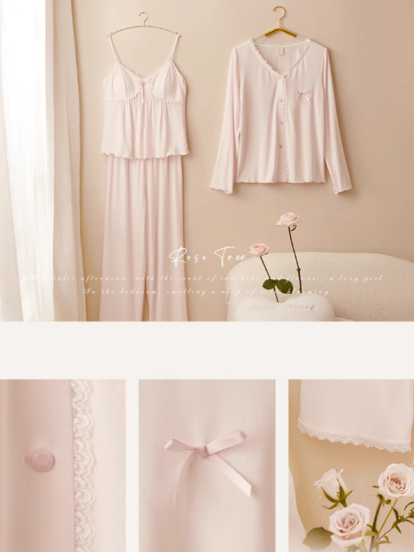 Delicate Lace Modal Pajama Set