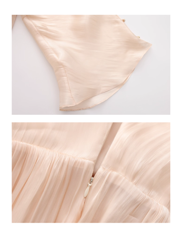 Golden Goddess Satin Lace Dress