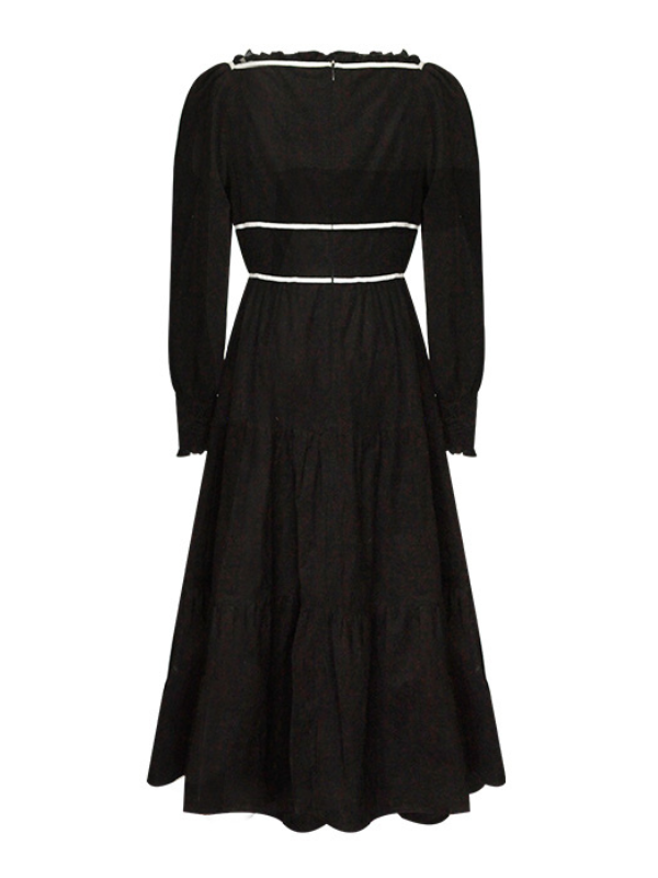 Midnight Elegance Corduroy Dress