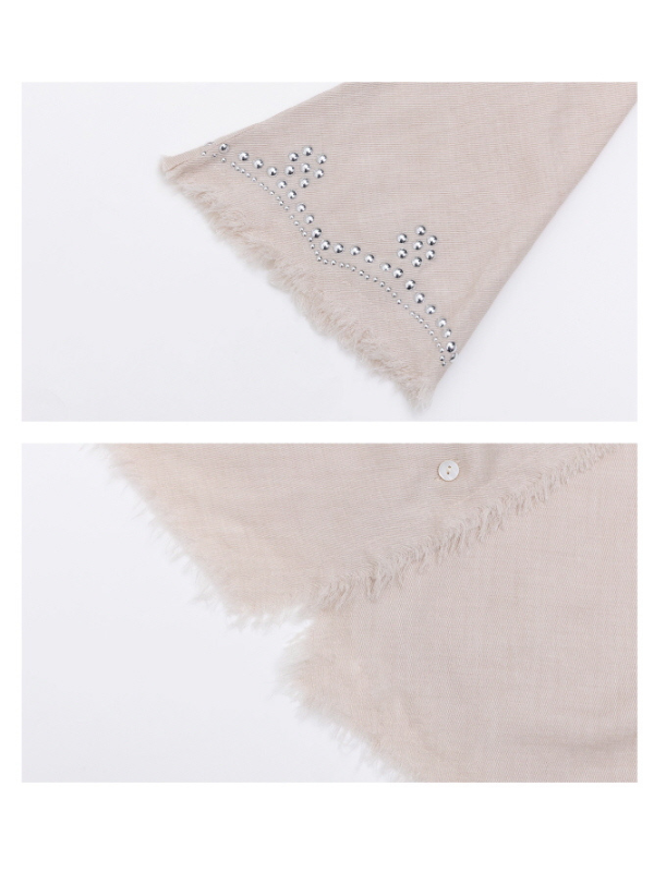 Romantic Frayed Tencel Wool Blouse
