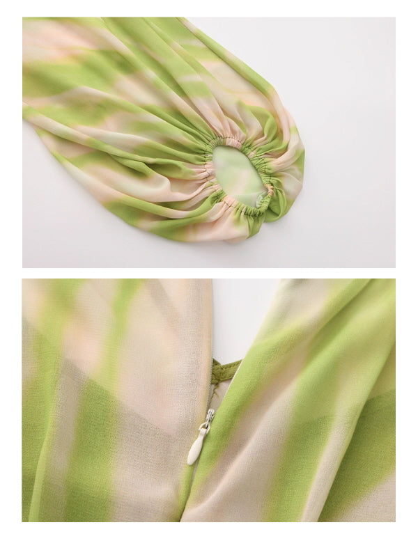 Whispering Meadow Green Flow Maxi Dress