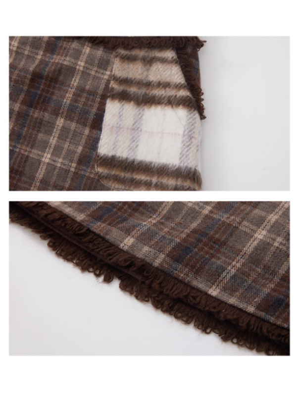 Vintage Plaid Pocket Maxi Skirt