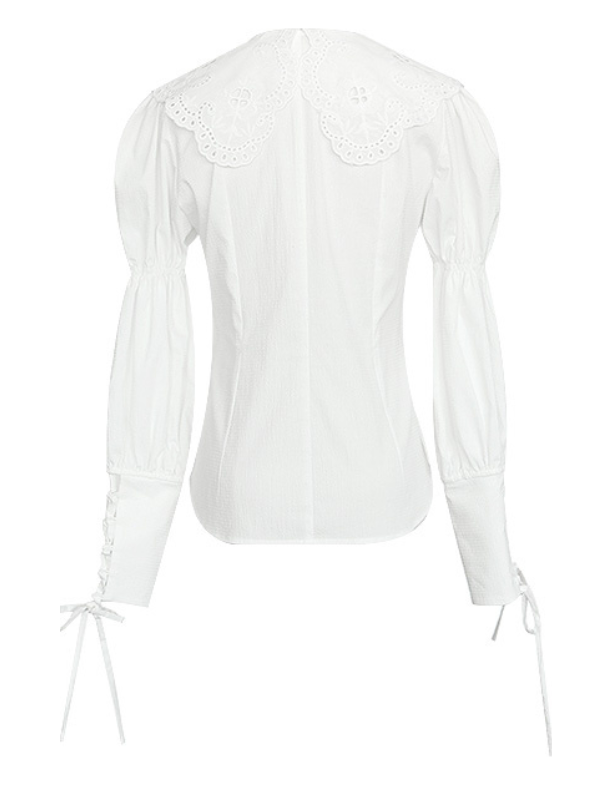 Victorian-Inspired Lace Collar Blouse