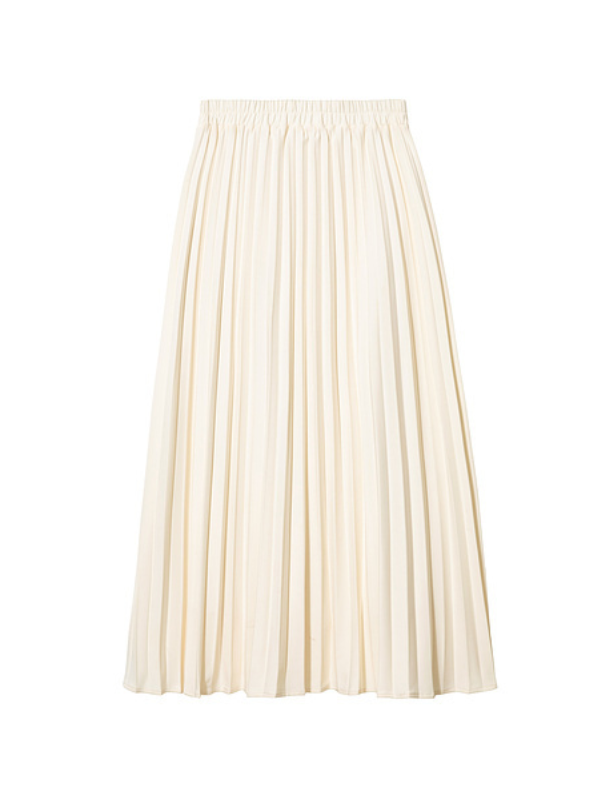 Timeless Ivory Pleated Skirt