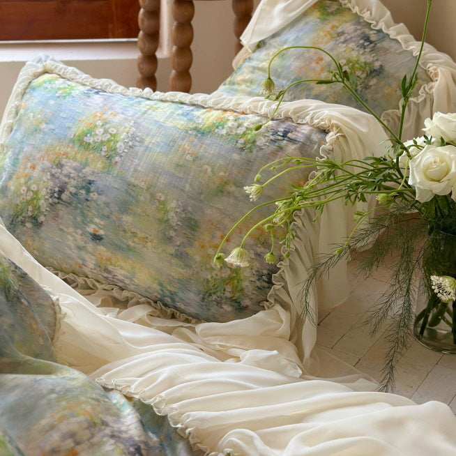 Pastel Garden Ruffle Bedding Set