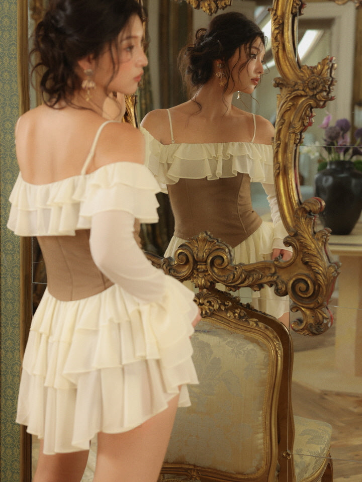 Fairytale Ruffle Corset Mini Dress