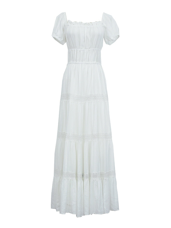 Amelia's Retro White Elegance Dress